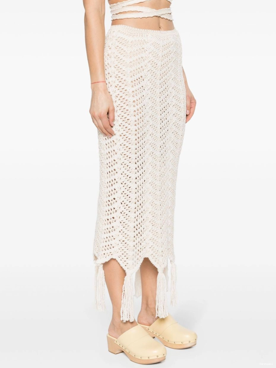Affordable skirt Alanui chevron-knit Women maxi 0727